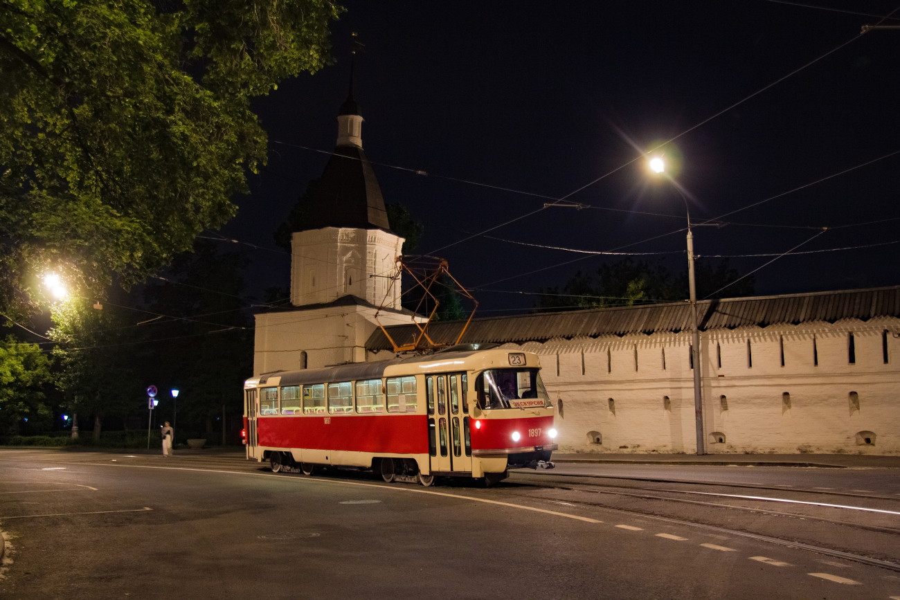 Москва, Tatra T3SU (двухдверная) № 1897