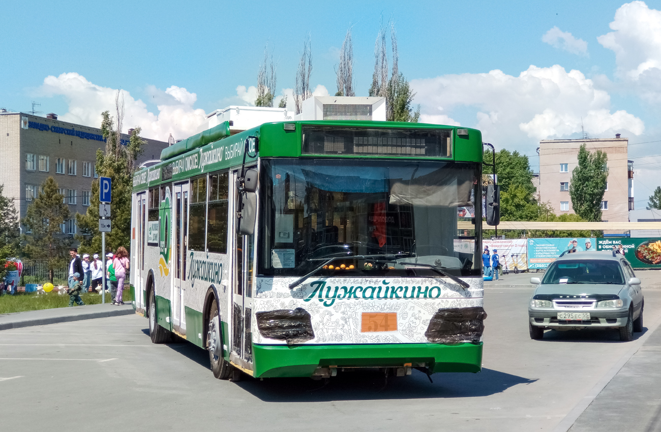 Омск, Тролза-5275.03 «Оптима» № 54; Омск — 06.2014, 2015, 2017, 2018, 2019, 2023, 2024, 2025 — Акция "Раскрась троллейбус"