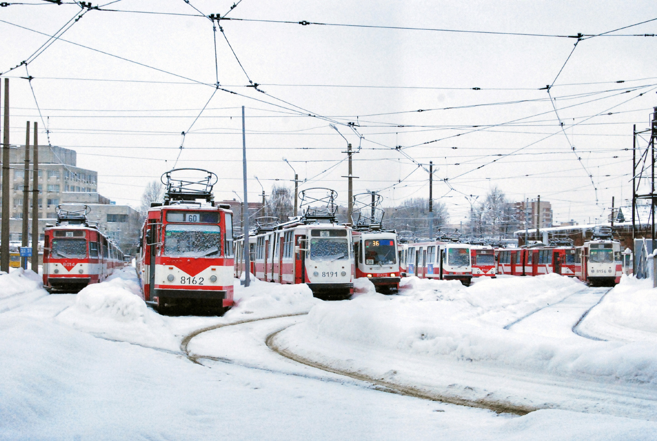 Санкт-Петербург, ЛВС-86К № 8162; Санкт-Петербург, ЛВС-86К № 8191; Санкт-Петербург — Разные фотографии; Санкт-Петербург — Трамвайный парк № 8 (бывший трамвайный парк № 9)