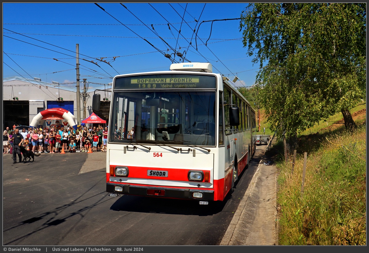 Усти-над-Лабем, Škoda 15Tr13/6M № 564; Усти-над-Лабем — Детский день открытых дверей в депо 2024 (08.06.2024)