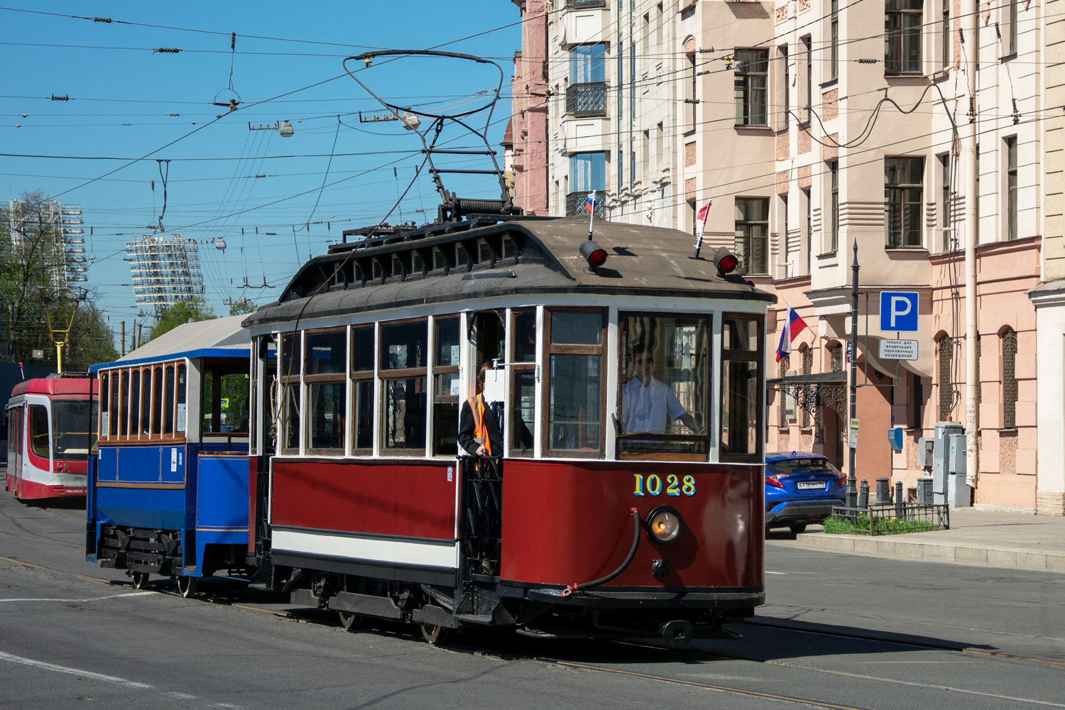 Санкт-Петербург, Двухосный моторный вагон № 1028; Санкт-Петербург — Фестиваль «SPbTransportFest — 2024» Санкт-Петербург, Двухосный моторный вагон № 1028; Санкт-Петербург — Фестиваль «SPbTransportFest — 2024»
