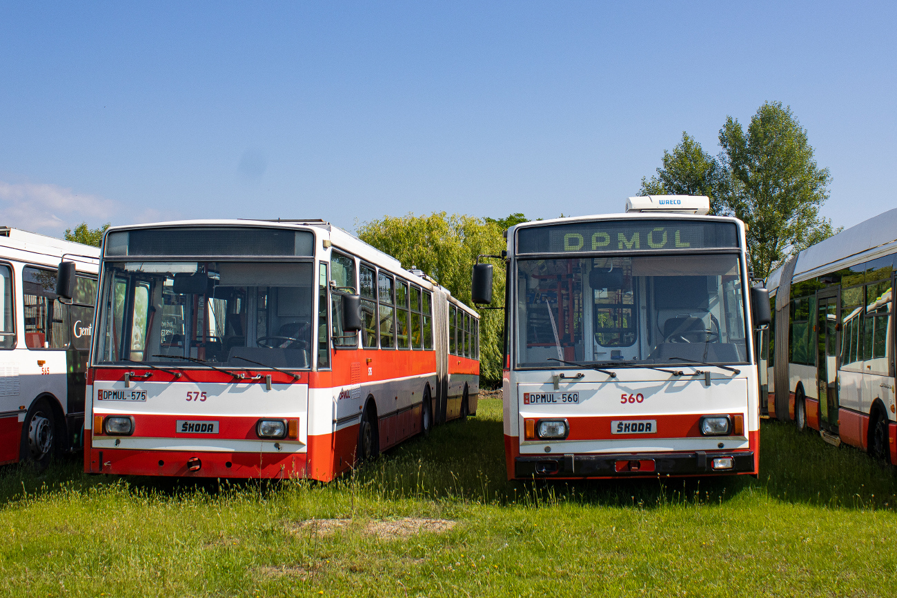 Усти-над-Лабем, Škoda 15Tr13/6M № 575; Усти-над-Лабем, Škoda 15Tr13/6M № 560; Усти-над-Лабем — Детский день открытых дверей в депо 2024 (08.06.2024)