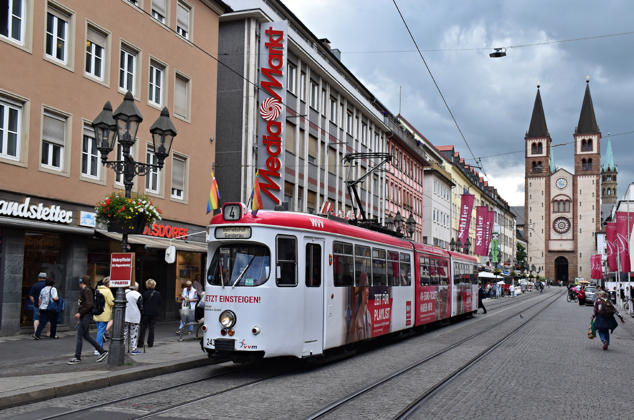 Würzburg, Duewag GT8 № 243