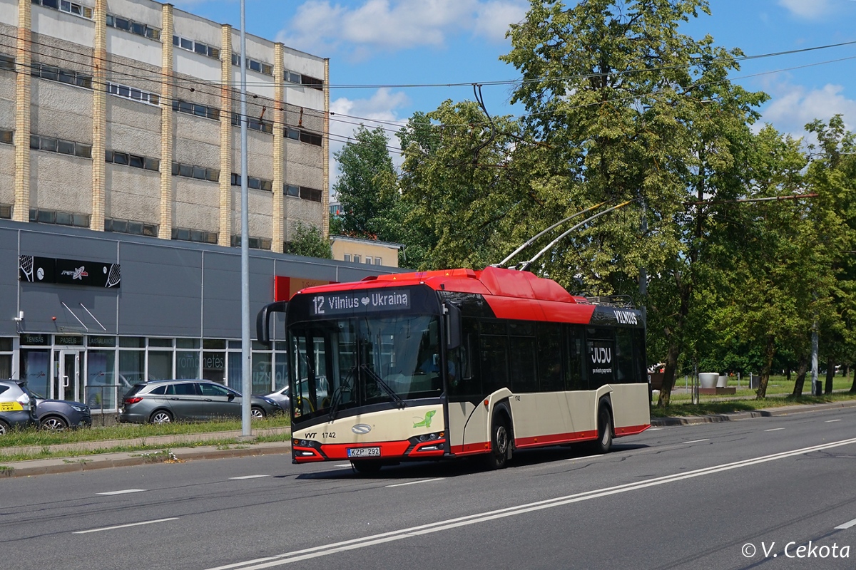 Вильнюс, Solaris Trollino IV 12 Škoda № 1742
