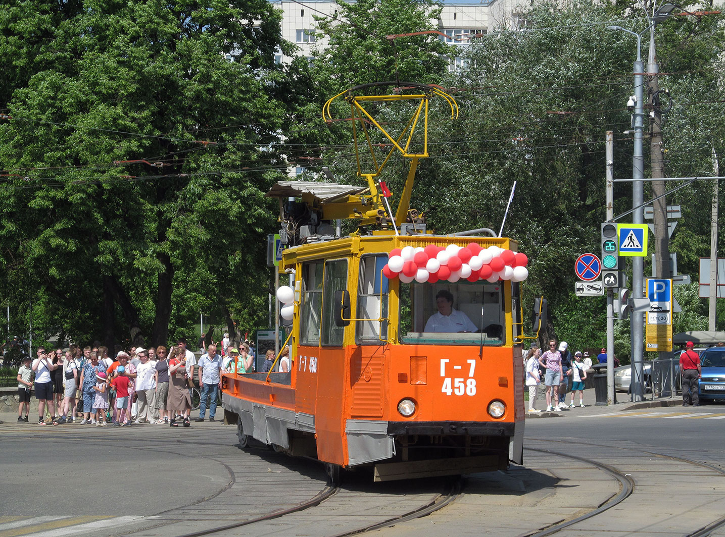 Пермь, 71-605 (КТМ-5М3) № Г-7 (458); Пермь — Парад трамваев в честь дня города Перми