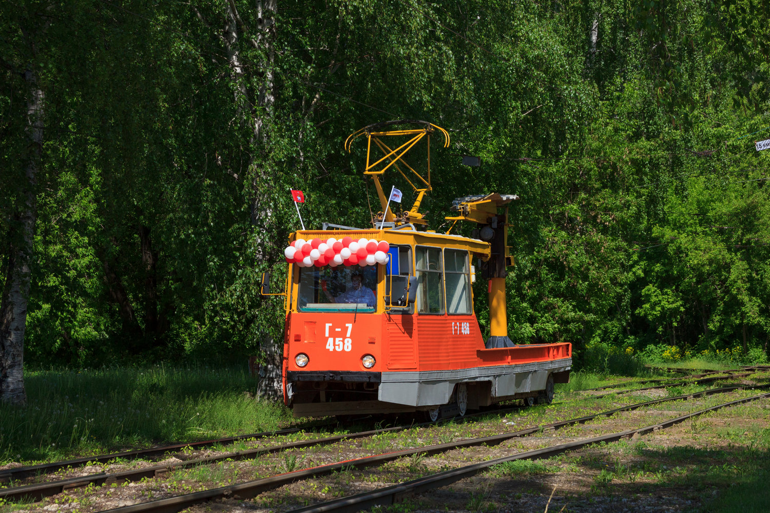 Пермь, 71-605 (КТМ-5М3) № Г-7 (458); Пермь — Парад трамваев в честь дня города Перми