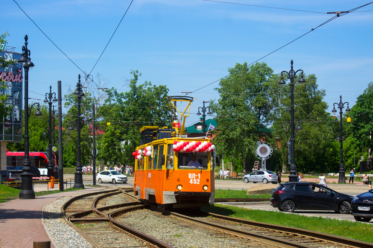 Пермь, 71-605 (КТМ-5М3) № ВЛ-1 (452); Пермь — Парад трамваев в честь дня города Перми