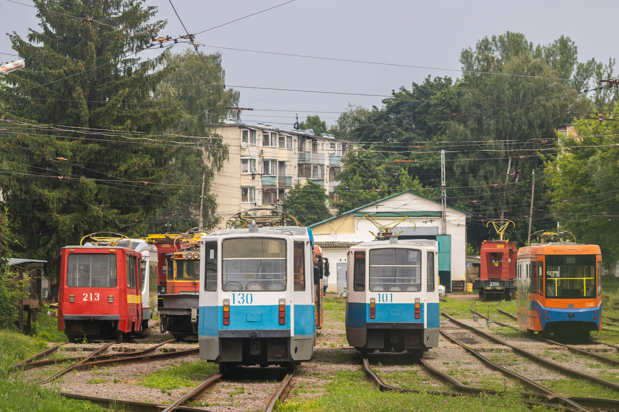 Коломна, ВТК-24 № 213; Коломна, 71-608КМ № 130; Коломна, 71-608КМ № 101; Коломна, 71-407-01 № 046