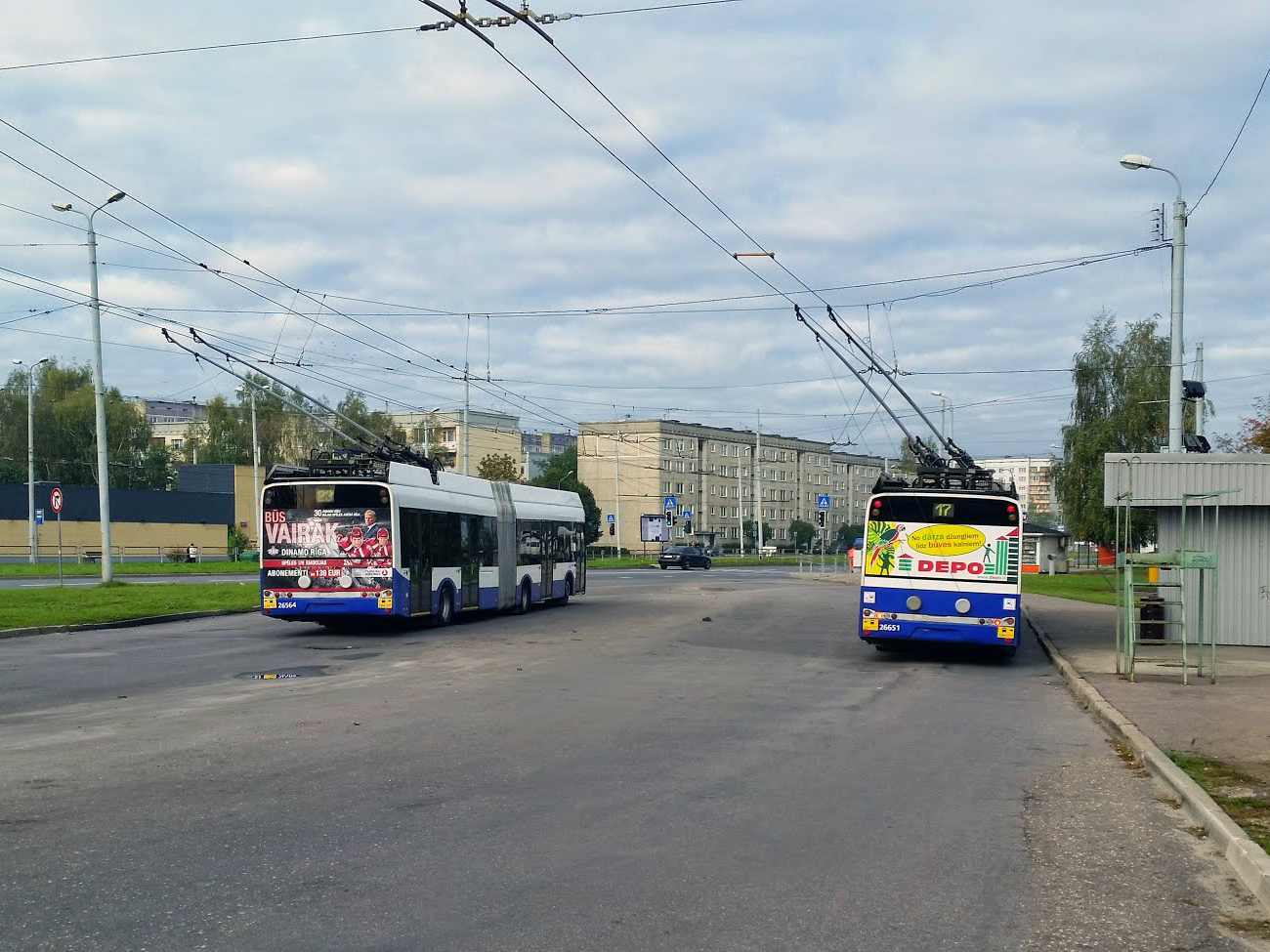 Рига, Solaris Trollino III 18 Ganz № 26564; Рига, Solaris Trollino III 18 Ganz-Škoda № 26651