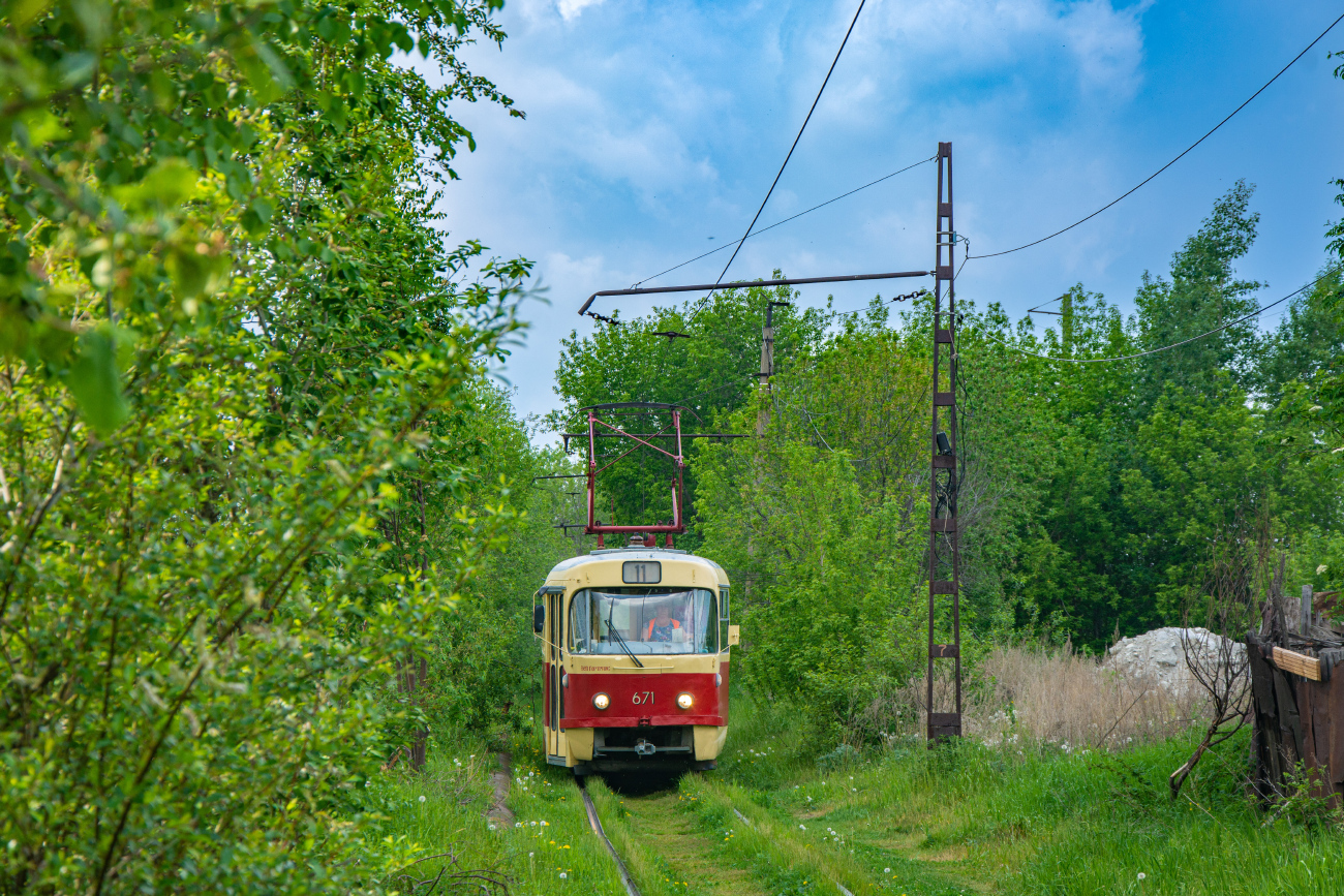 Екатеринбург, Tatra T3SU № 671; Екатеринбург — Линия на Зеленый Остров Екатеринбург, Tatra T3SU № 671; Екатеринбург — Линия на Зеленый Остров