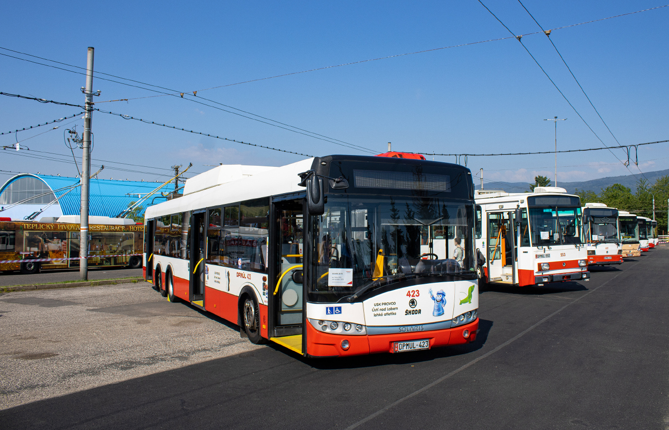 Ústí nad Labem, Škoda 28Tr Solaris III č. 423; Ústí nad Labem — Children's open Day in the depot 2024 (08.06.2024)