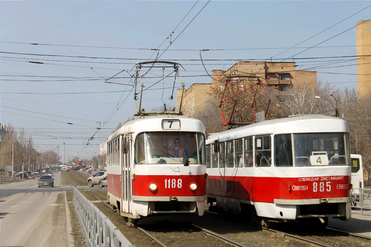 Самара, Tatra T3SU (двухдверная) № 1188