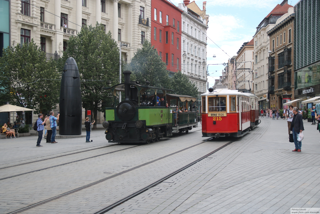 Брно, Паровоз Krauss № 10; Брно, Двухосный прицепной Ringhoffer № 215