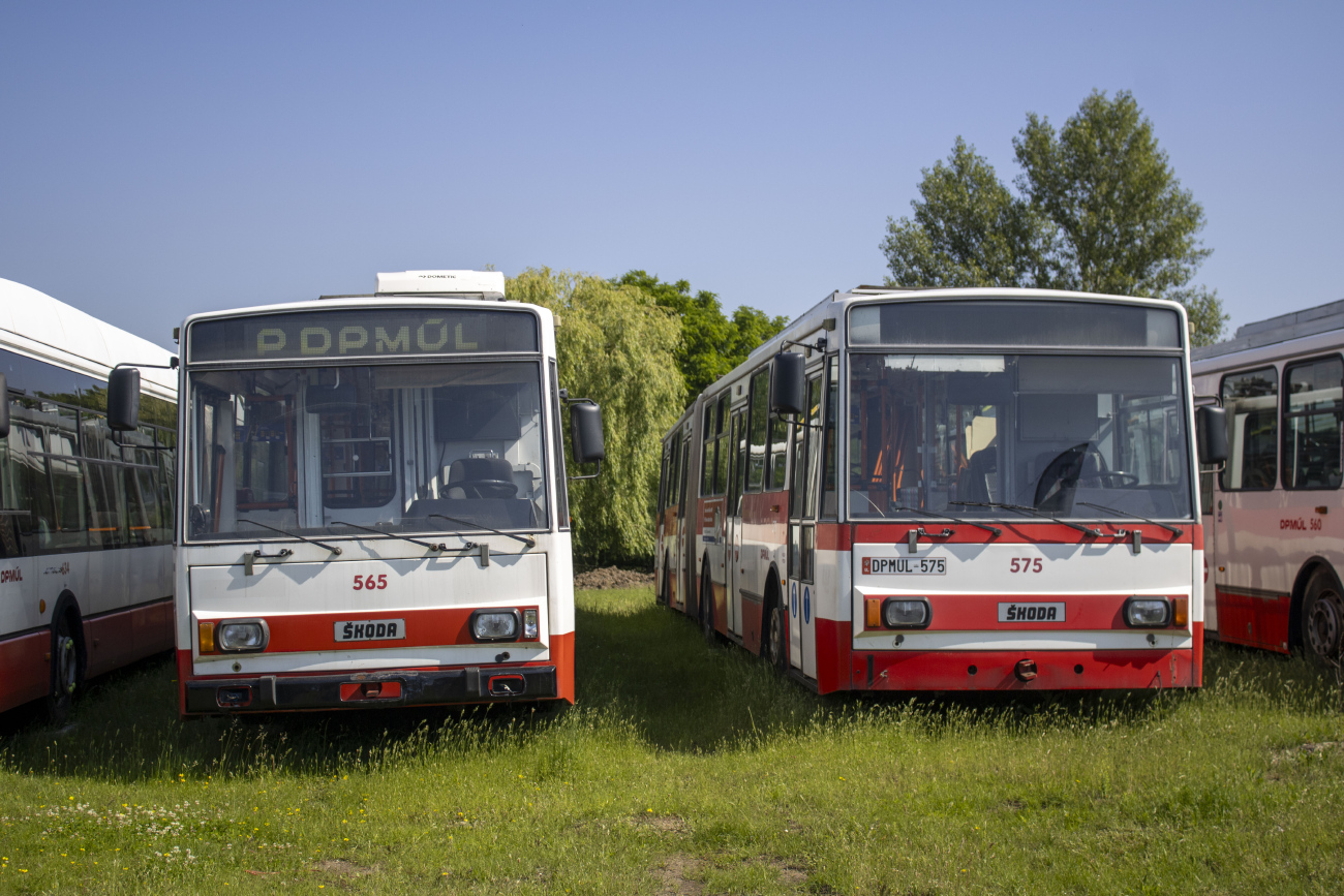 Усти-над-Лабем, Škoda 15Tr13/6M № 565; Усти-над-Лабем, Škoda 15Tr13/6M № 575; Усти-над-Лабем — Детский день открытых дверей в депо 2024 (08.06.2024)
