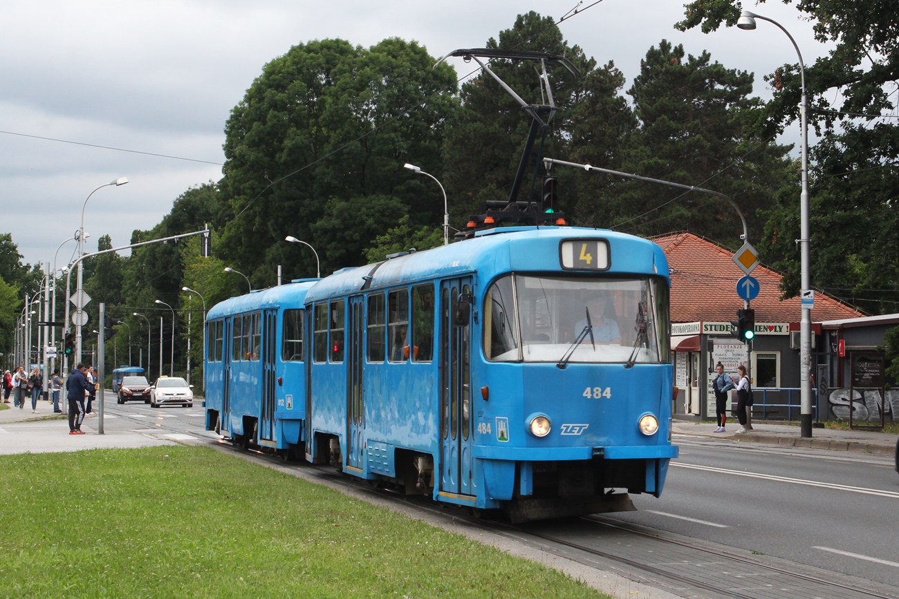 Загреб, Tatra T4YU № 484