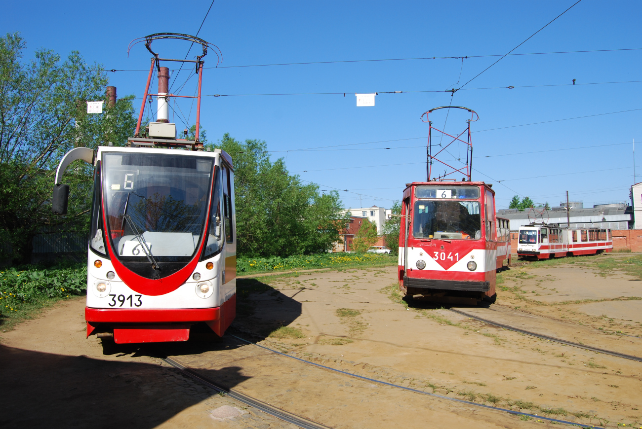 Санкт-Петербург, 71-134А (ЛМ-99АВН) № 3913; Санкт-Петербург, ЛВС-86К № 3041; Санкт-Петербург — Конечные станции и разворотные кольца