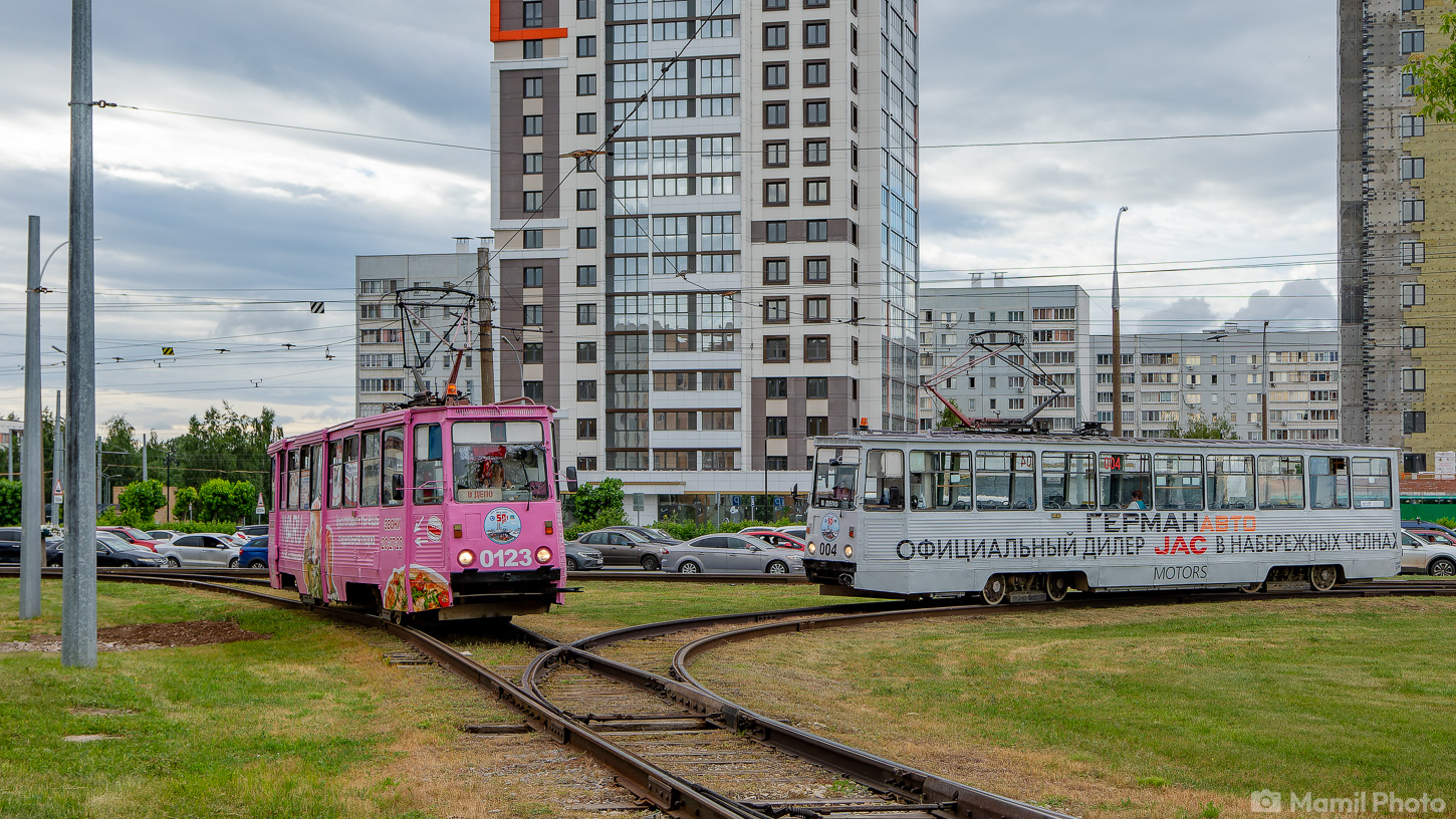 Набережные Челны, 71-605А № 0123; Набережные Челны, 71-605 (КТМ-5М3) № 004; Набережные Челны — Происшествия
