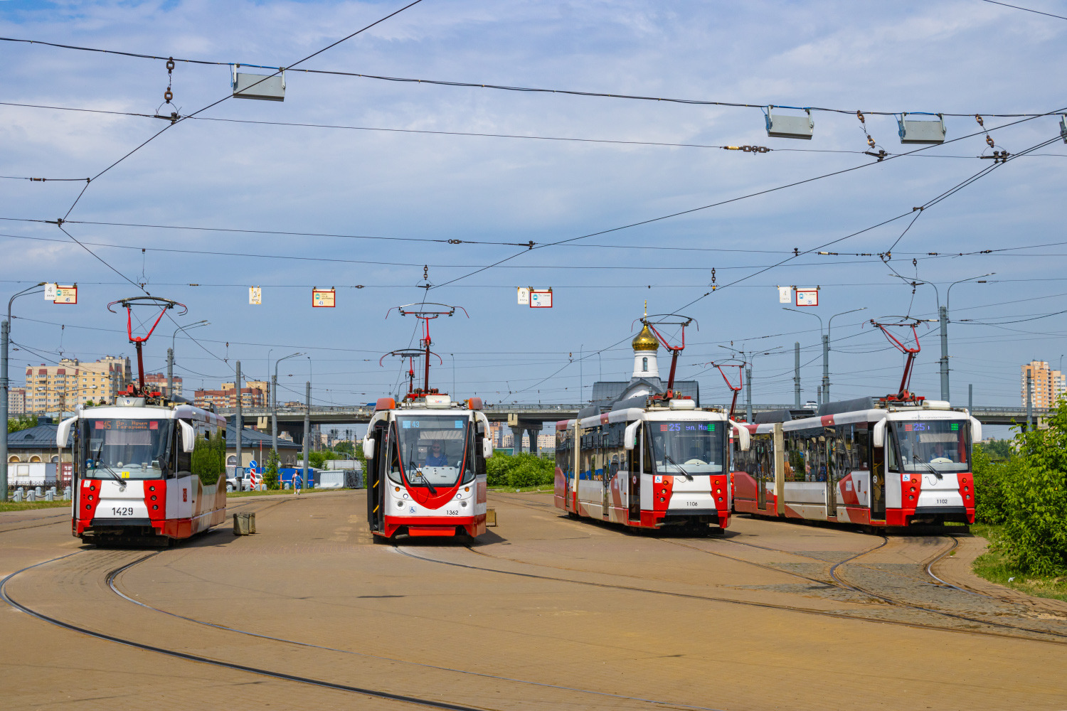 Санкт-Петербург, 71-153 (ЛМ-2008) № 1429; Санкт-Петербург, 71-134А (ЛМ-99АВН) № 1362; Санкт-Петербург, 71-152 (ЛВС-2005) № 1106