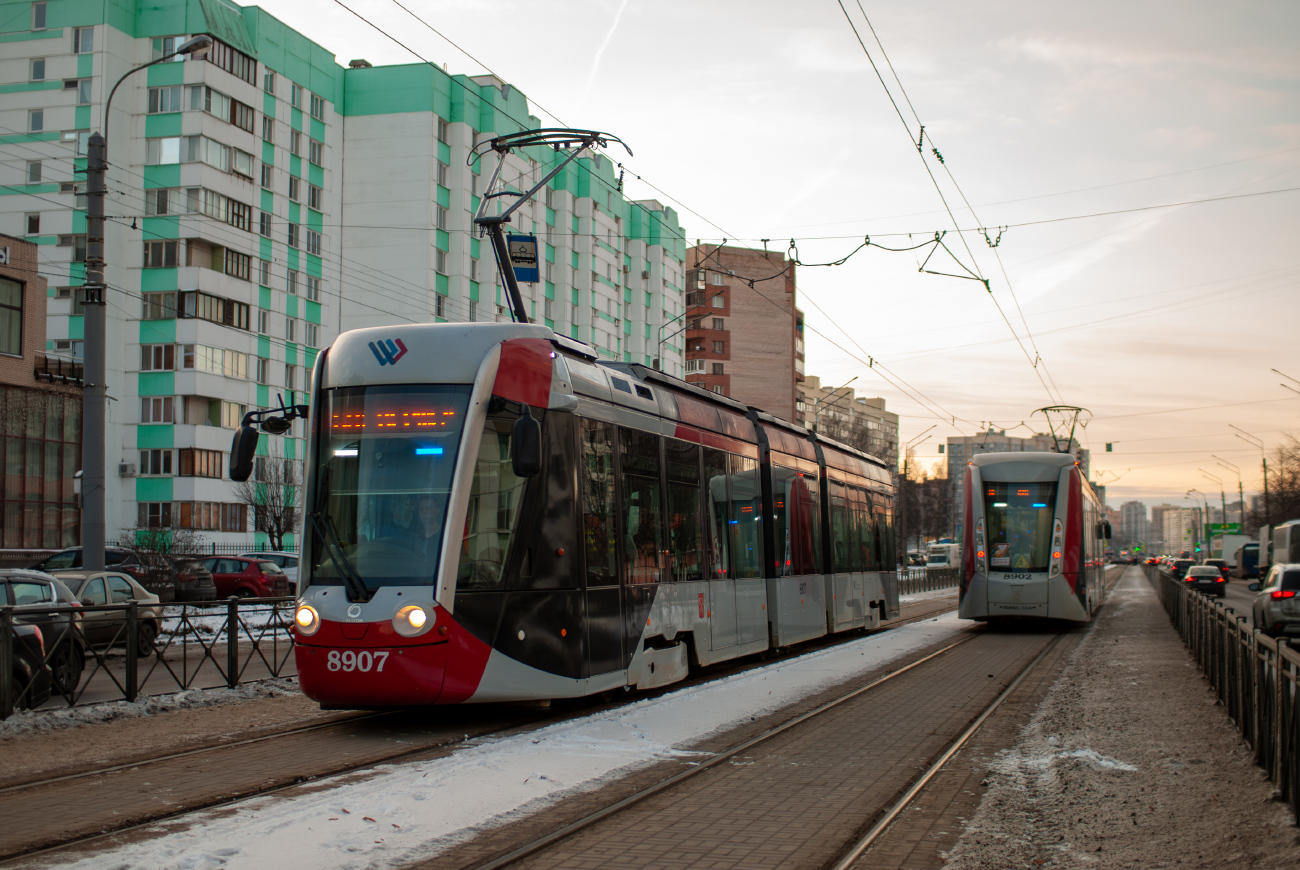 Санкт-Петербург, 71-801 (Alstom Citadis 301 CIS) № 8907