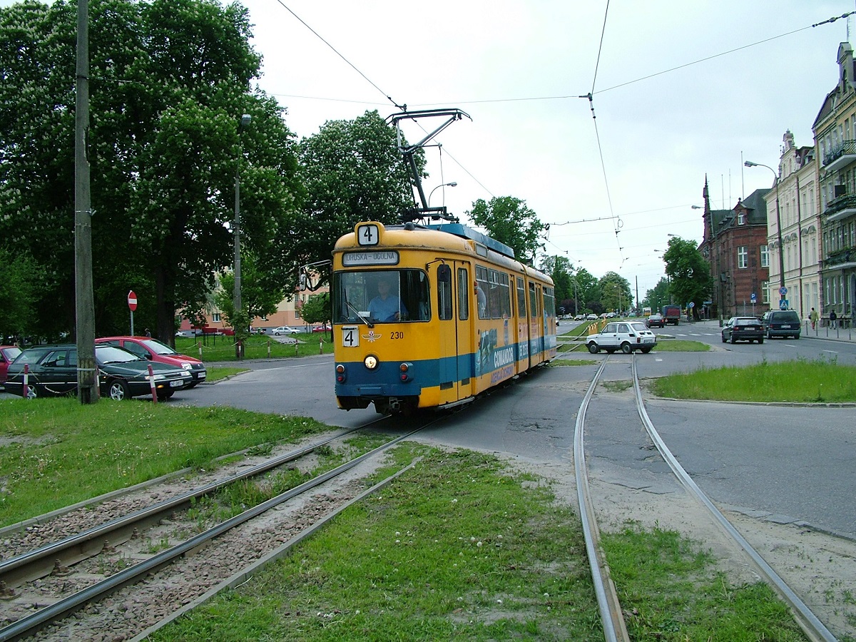 Эльблонг, Duewag GT6 № 230; Эльблонг — Трамвайные линии и инфраструктура