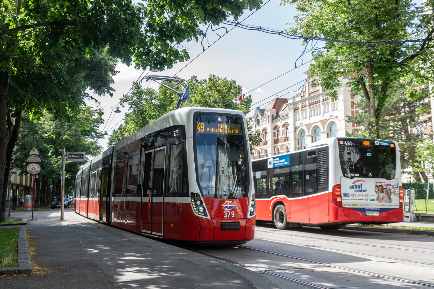 Вена, Bombardier Flexity Wien (Type D) № 379