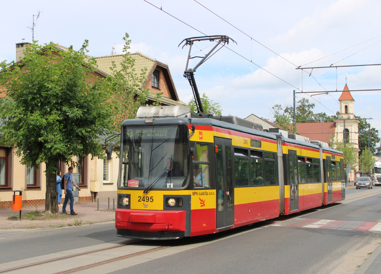 Лодзь, Adtranz GT6M-ZR № 2495