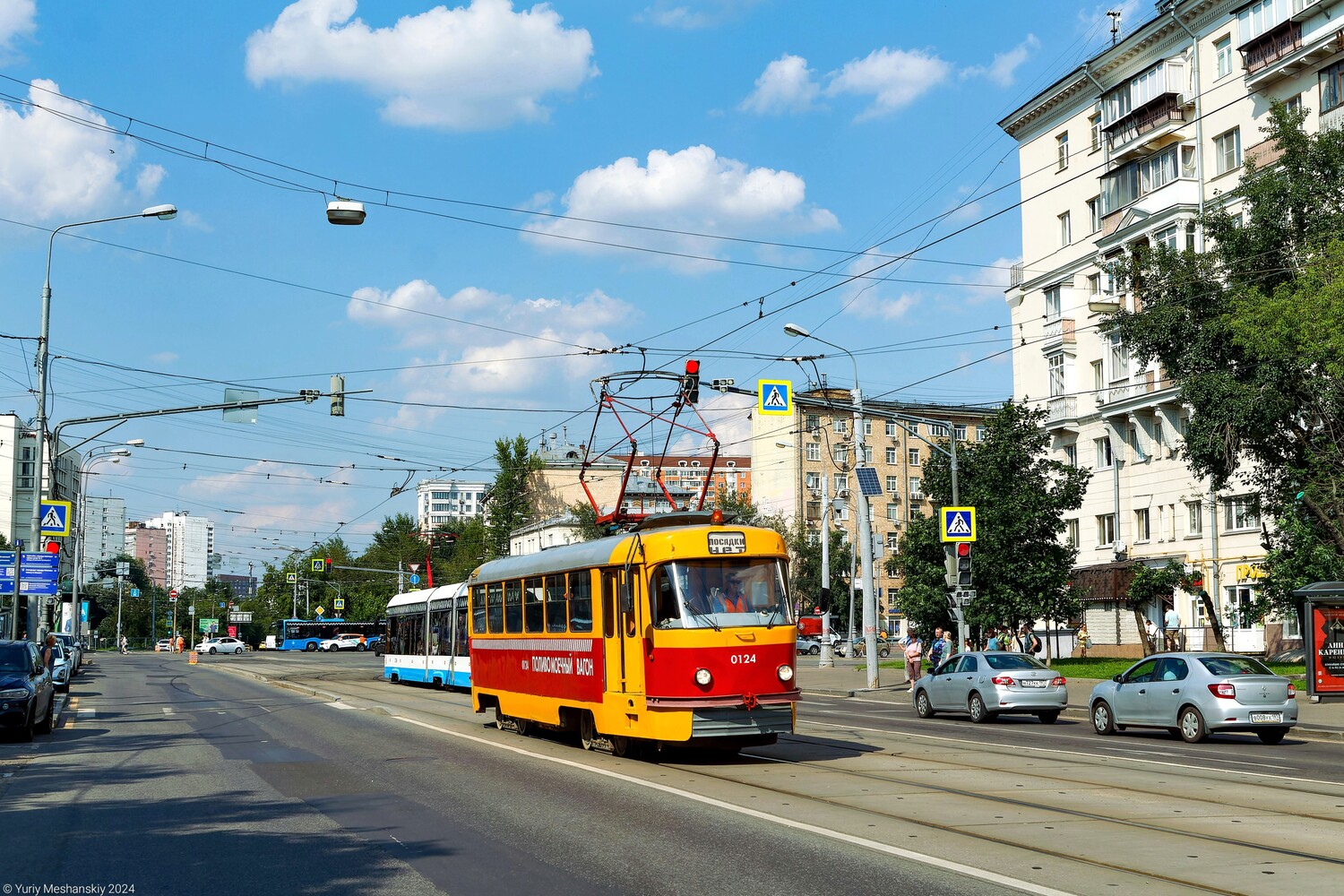 Москва, Tatra T3SU (двухдверная) № 0124
