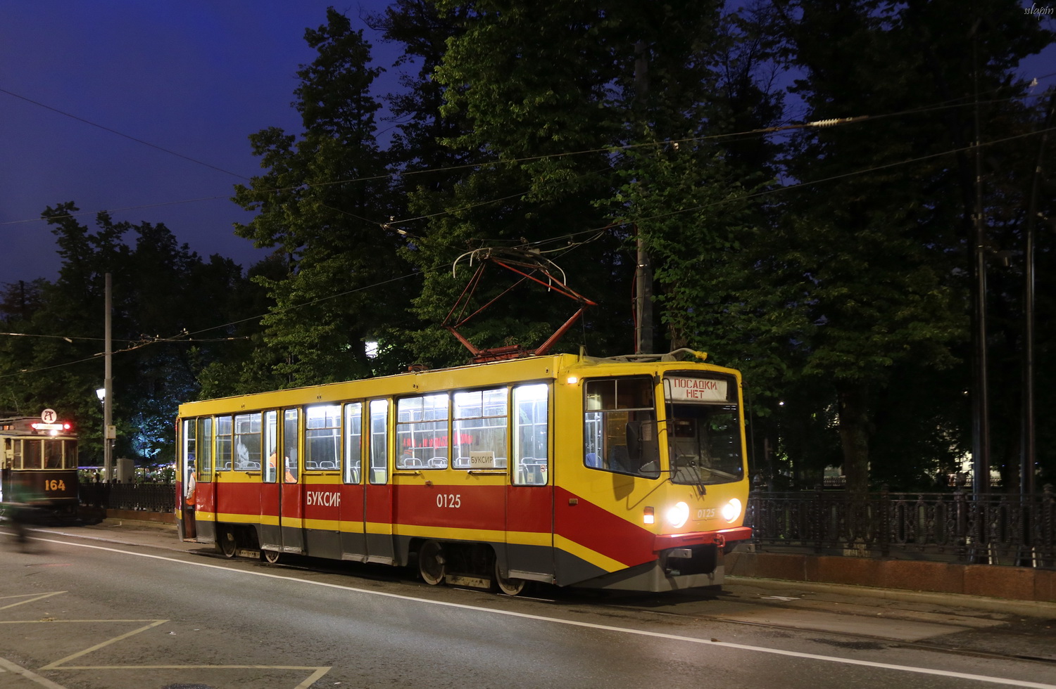 Москва, 71-608КМ № 0125; Москва — День Московского транспорта — 2024 (ночные репетиции парада трамваев 06.07.2024 и 11.07.2024, парад и выставка трамваев 13.07.2024)