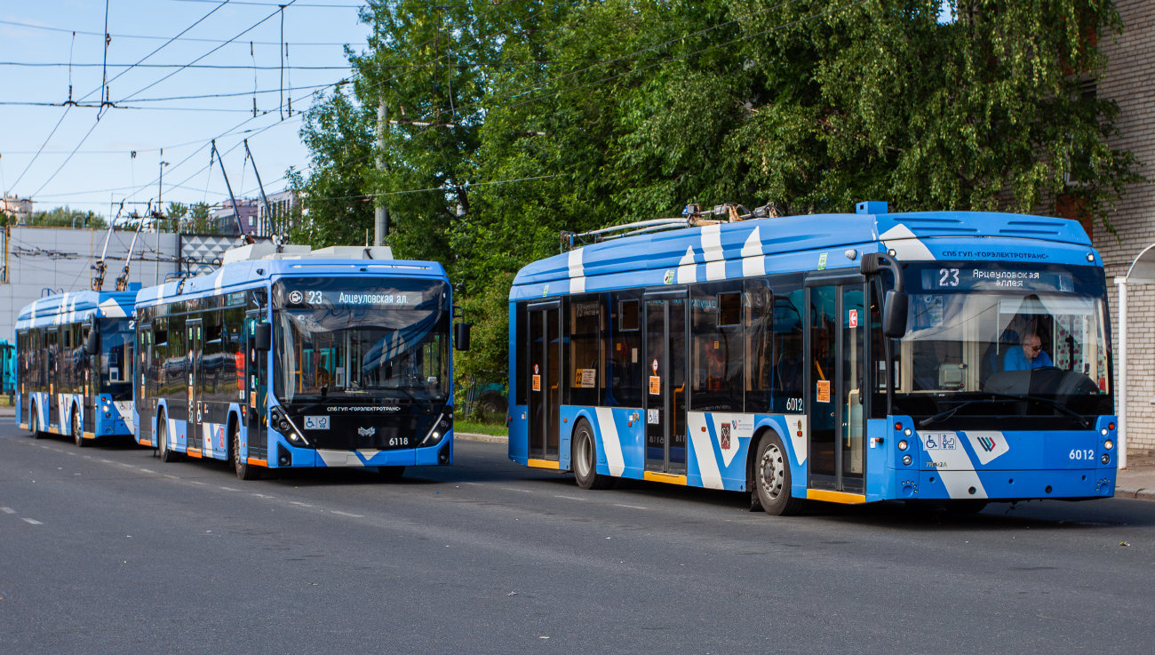 Санкт-Петербург, БКМ 32100D «Ольгерд» № 6118; Санкт-Петербург, Тролза-5265.08 «Мегаполис» № 6012
