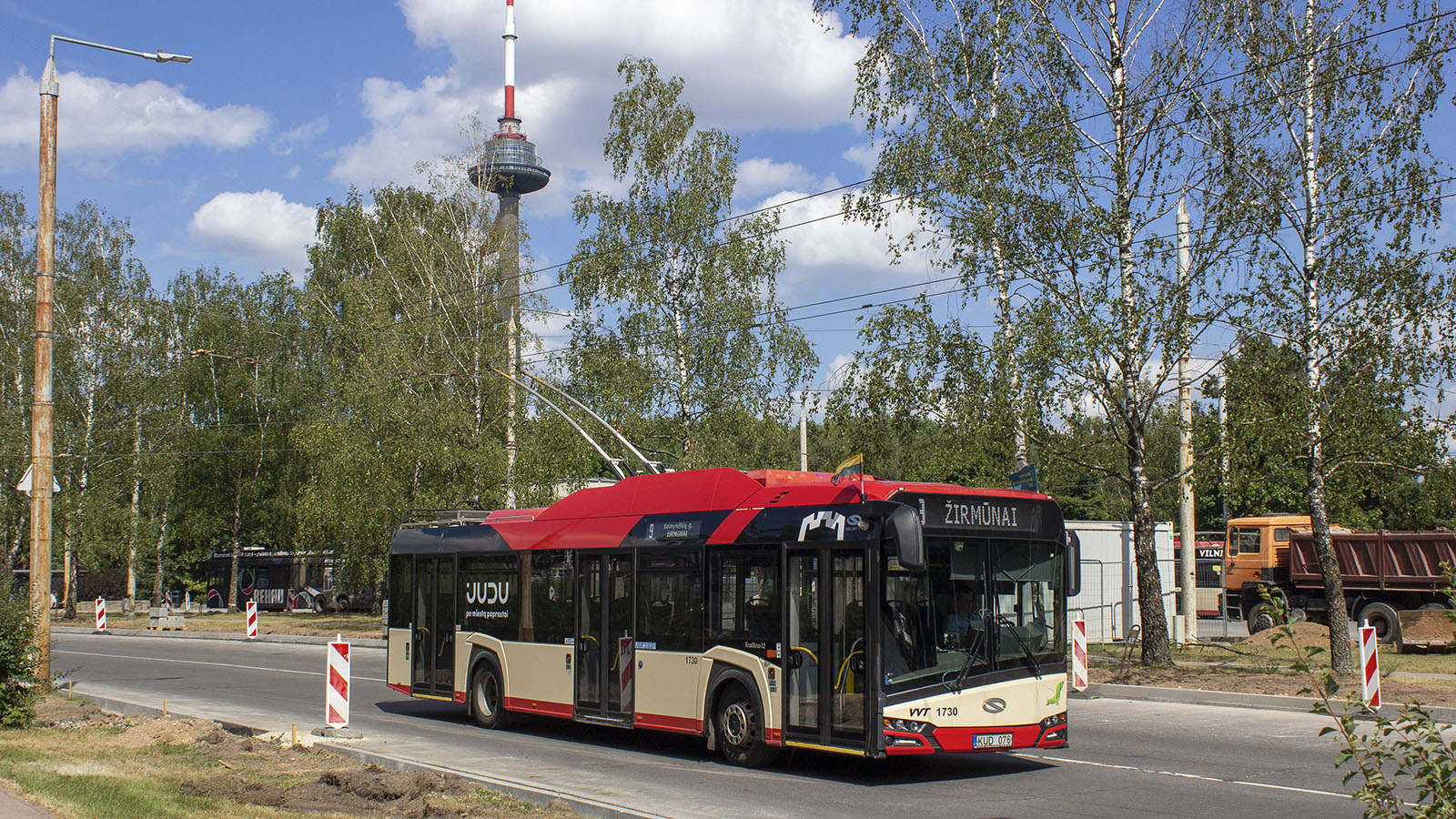 Vilnius, Solaris Trollino IV 12 Škoda N°. 1730; Vilnius — Planned service disruptions (detours)