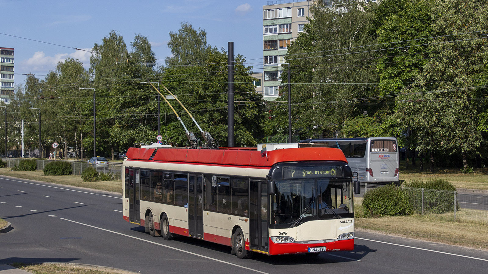 Вильнюс, Solaris Trollino II 15 AC № 2696; Вильнюс — Временные плановые изменения движения