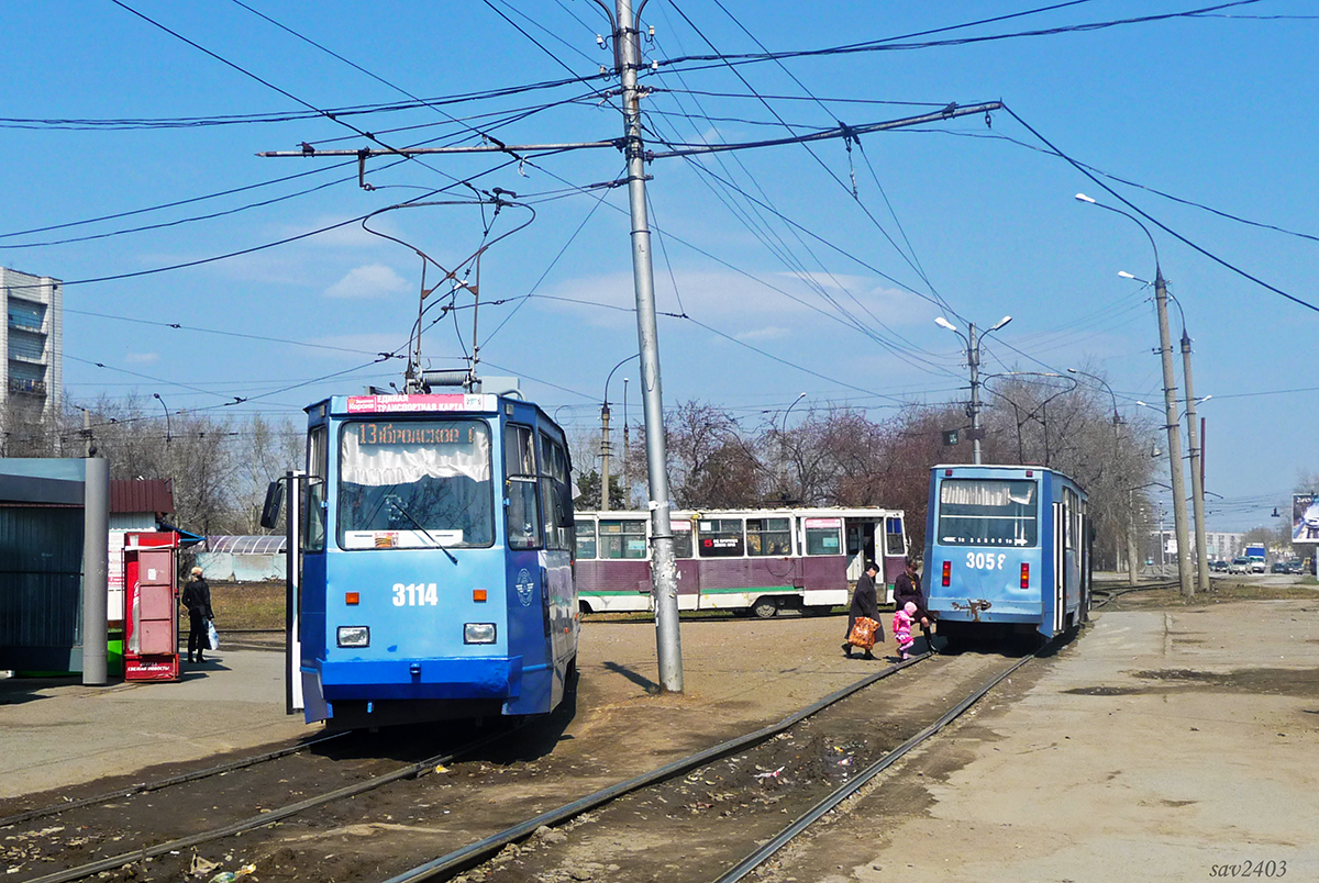 Novosibirsk, 71-605A Nr. 3114; Novosibirsk, 71-605A Nr. 3044; Novosibirsk, 71-605A Nr. 3058; Novosibirsk — Trolleybus roads