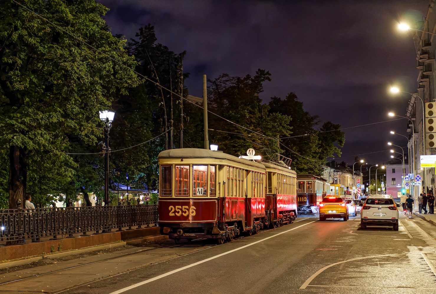 Москва, КП № 2556; Москва — День Московского транспорта — 2024 (ночные репетиции парада трамваев 06.07.2024 и 11.07.2024, парад и выставка трамваев 13.07.2024)