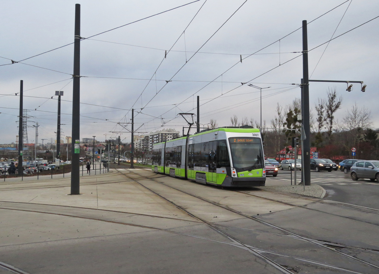 Ольштын, Solaris Tramino S111o № 3007; Ольштын — Трамвайные линии и инфраструктура