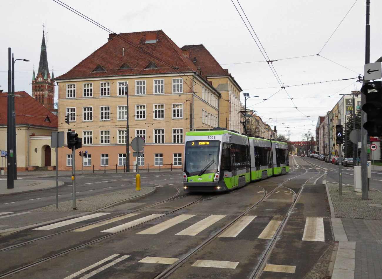 Ольштын, Solaris Tramino S111o № 3001; Ольштын — Трамвайные линии и инфраструктура
