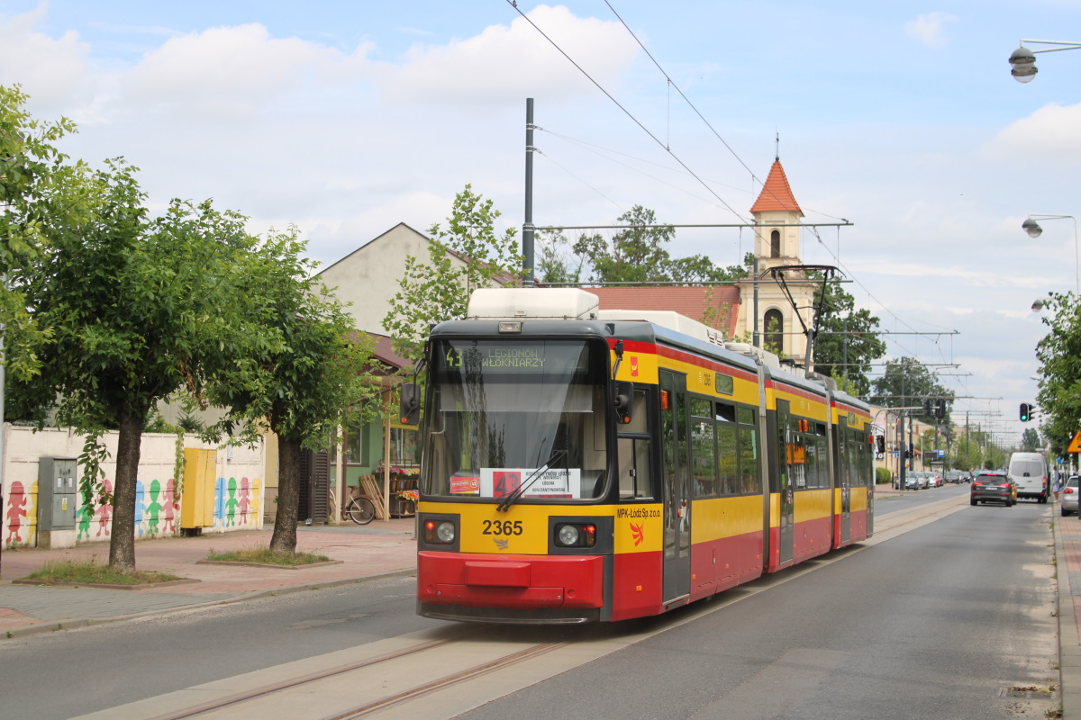 Лодзь, AEG GT6M-ZR № 2365; Лодзь — Пригородные трамваи — Константынув Лудзки
