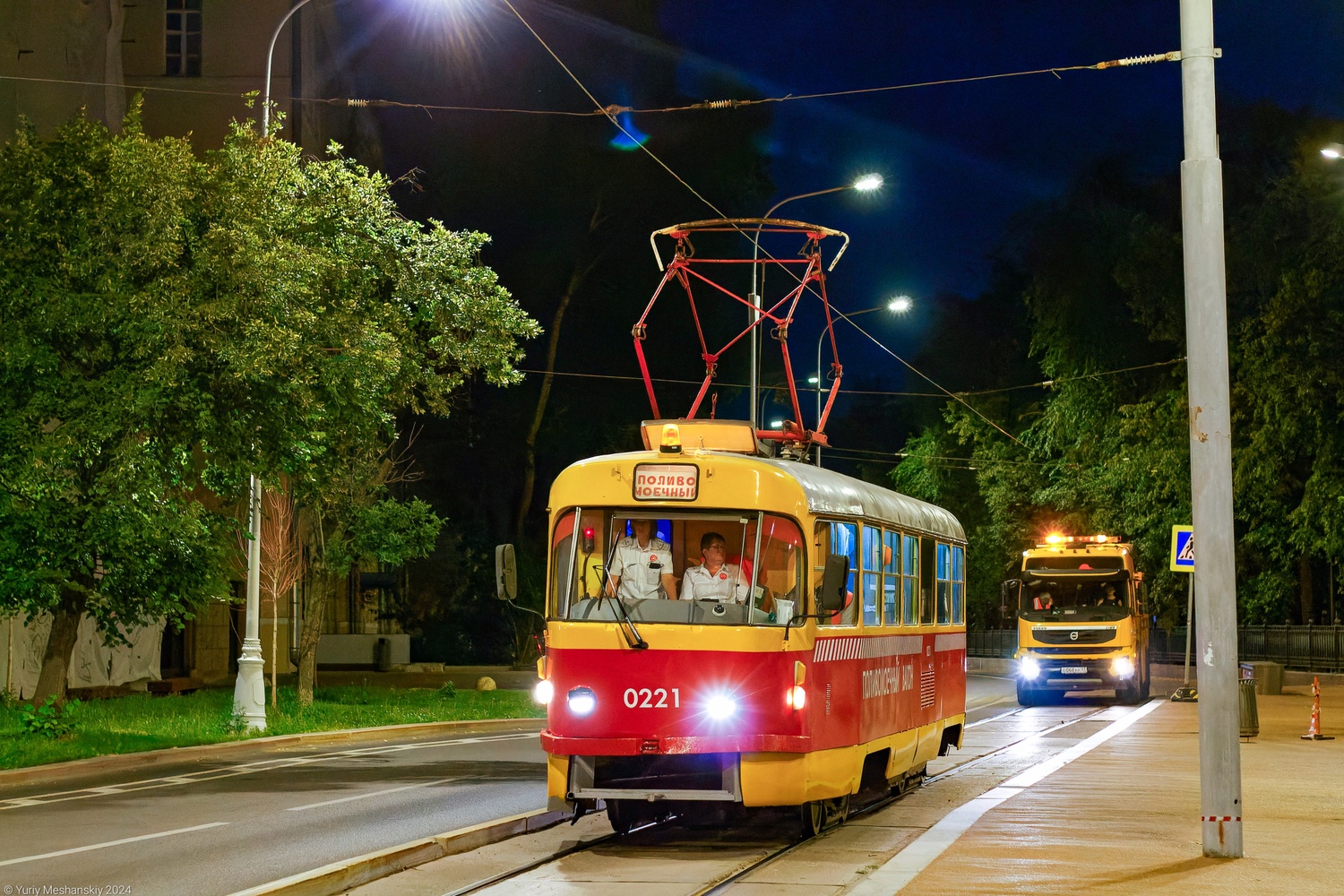 Москва, Tatra T3SU № 0221; Москва — День Московского транспорта — 2024 (ночные репетиции парада трамваев 06.07.2024 и 11.07.2024, парад и выставка трамваев 13.07.2024)