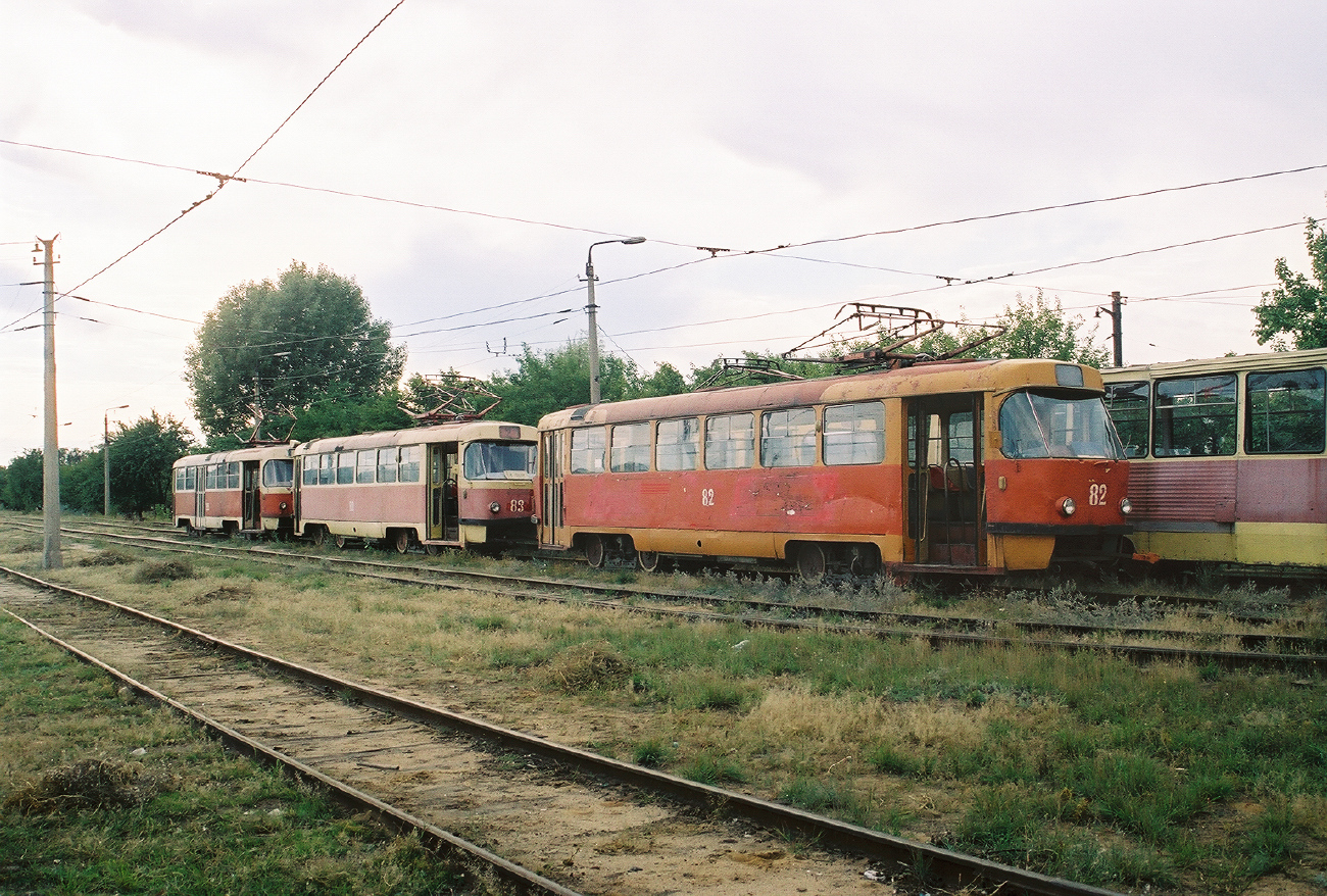 Voljski, Tatra T3SU (2-door) N°. 83; Voljski, Tatra T3SU (2-door) N°. 82; Voljski — Tram Depot