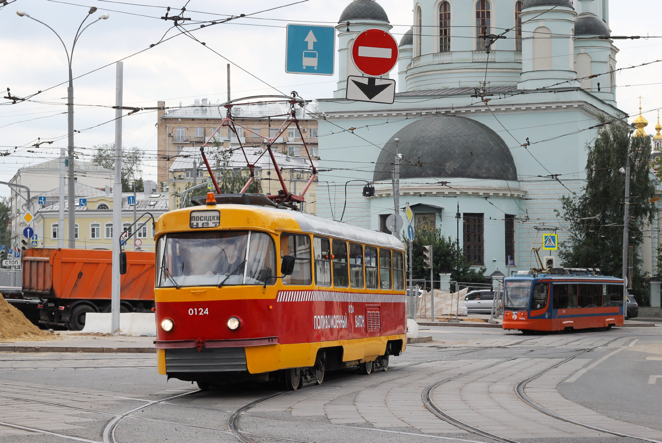 Москва, Tatra T3SU (двухдверная) № 0124