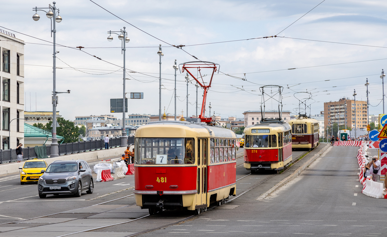 Москва, Tatra T3SU (двухдверная) № 481; Москва — День Московского транспорта — 2024 (ночные репетиции парада трамваев 06.07.2024 и 11.07.2024, парад и выставка трамваев 13.07.2024)