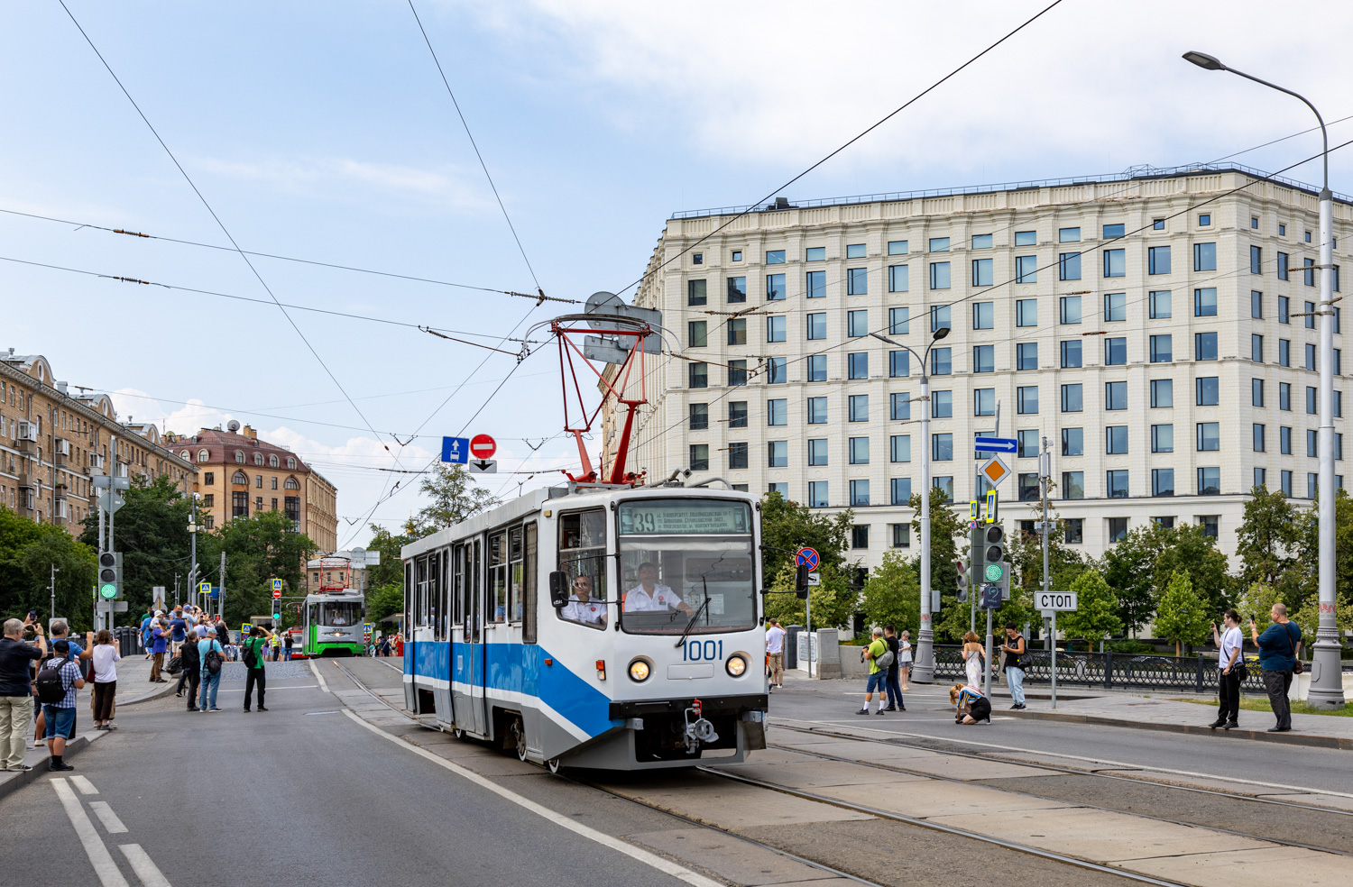 Moskau, 71-608KM Nr. 1001; Moskau — Moscow Transport Day — 2024 (night rehearsals of the tram parade on 07/06/2024 and 07/11/2024, parade and tram exhibition on 07/13/2024)