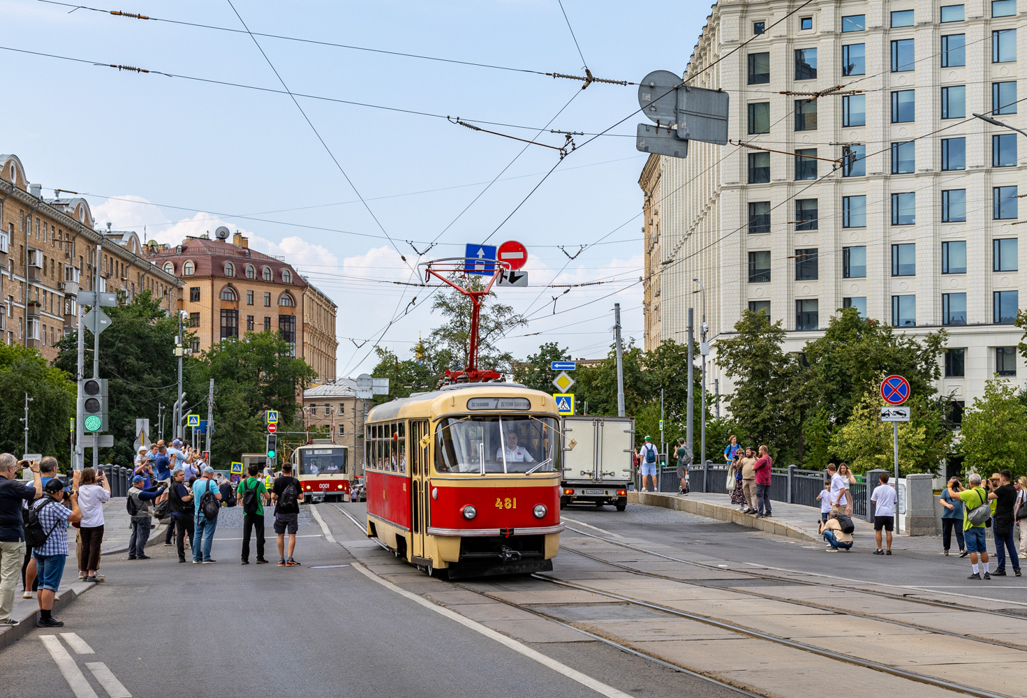 Москва, Tatra T3SU (двухдверная) № 481; Москва — День Московского транспорта — 2024 (ночные репетиции парада трамваев 06.07.2024 и 11.07.2024, парад и выставка трамваев 13.07.2024)