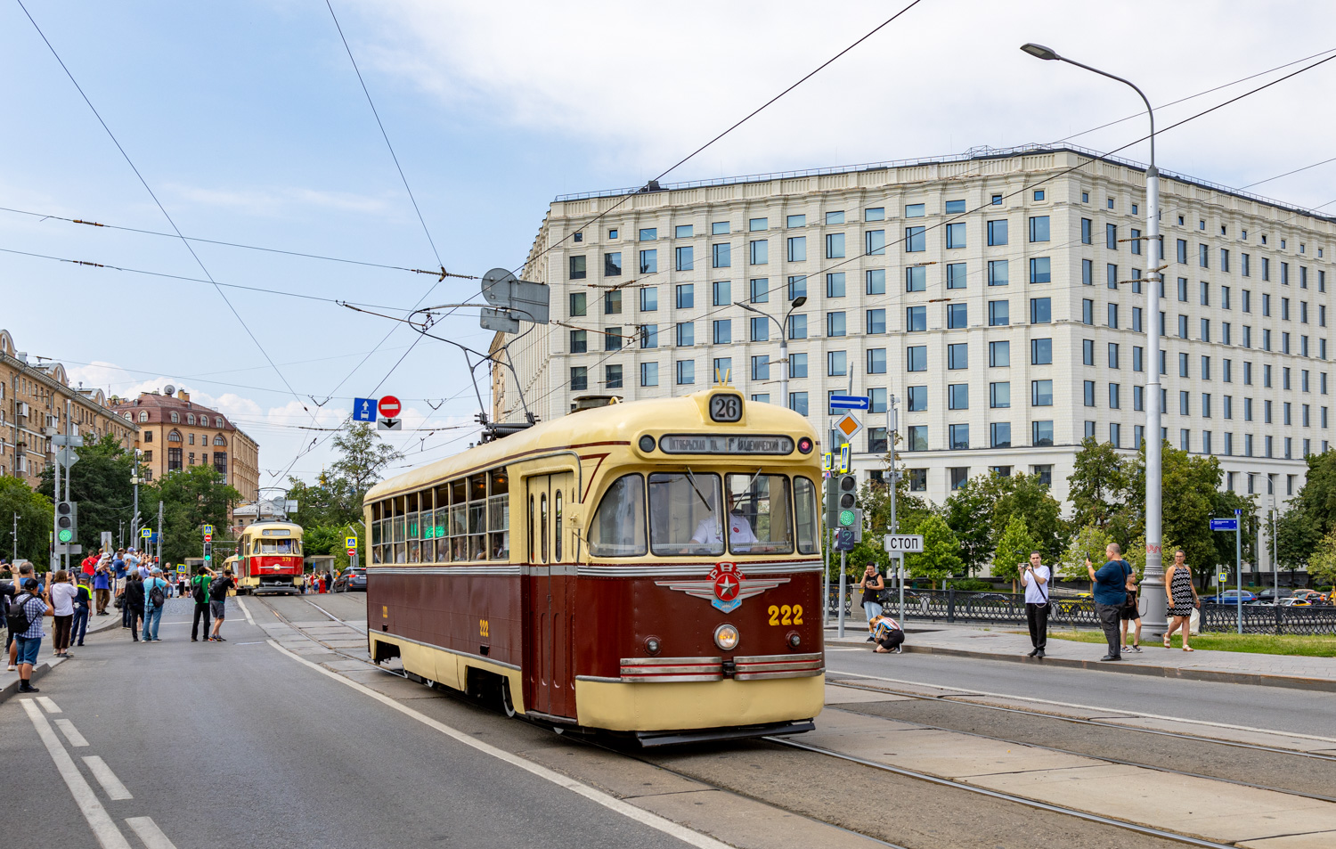 Moskau, RVZ-6 Nr. 222; Moskau — Moscow Transport Day — 2024 (night rehearsals of the tram parade on 07/06/2024 and 07/11/2024, parade and tram exhibition on 07/13/2024)