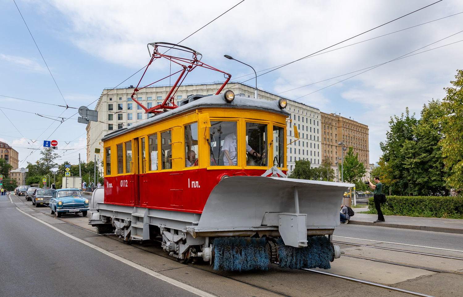 Москва, ГС-4 (ГВРЗ) № 0112; Москва — День Московского транспорта — 2024 (ночные репетиции парада трамваев 06.07.2024 и 11.07.2024, парад и выставка трамваев 13.07.2024)