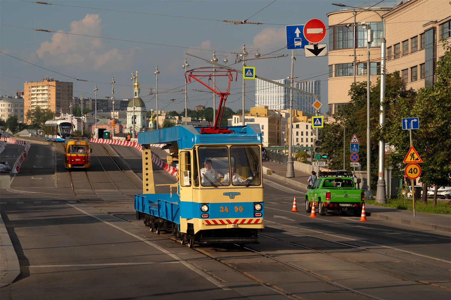 Москва, СВАРЗ РТ-3 № 3490; Москва — День Московского транспорта — 2024 (ночные репетиции парада трамваев 06.07.2024 и 11.07.2024, парад и выставка трамваев 13.07.2024)