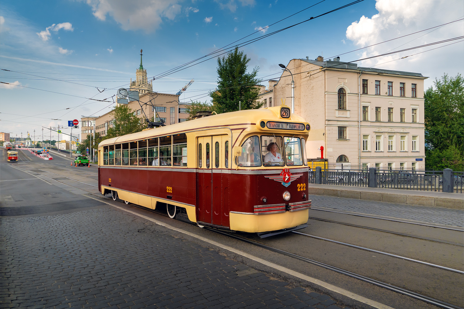 Москва, РВЗ-6 № 222; Москва — День Московского транспорта — 2024 (ночные репетиции парада трамваев 06.07.2024 и 11.07.2024, парад и выставка трамваев 13.07.2024)