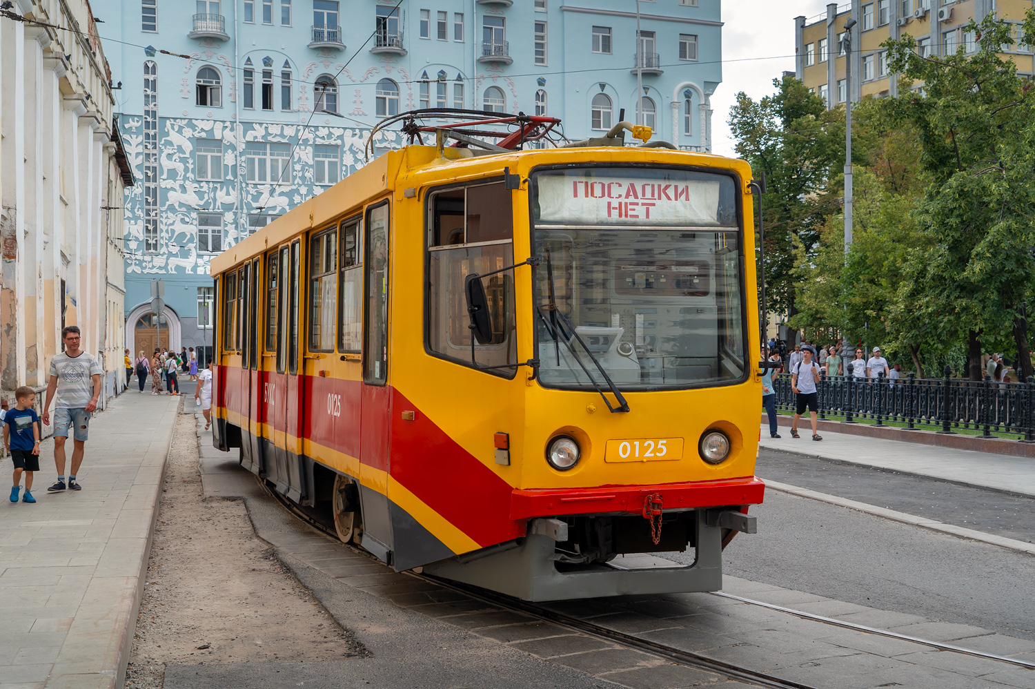 Москва, 71-608КМ № 0125; Москва — День Московского транспорта — 2024 (ночные репетиции парада трамваев 06.07.2024 и 11.07.2024, парад и выставка трамваев 13.07.2024)