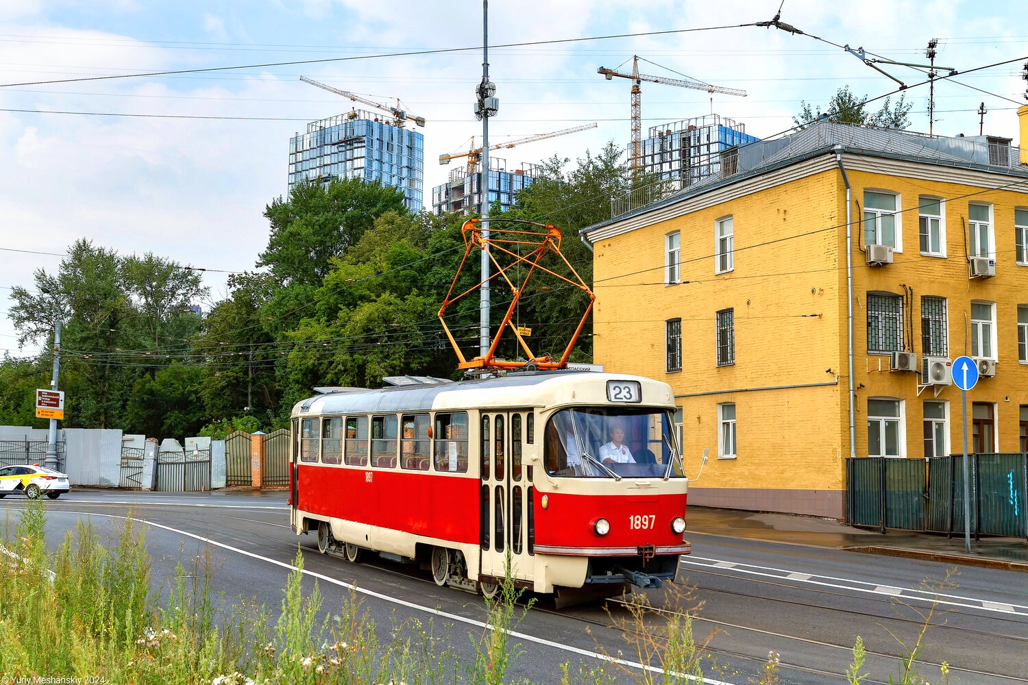 Москва, Tatra T3SU (двухдверная) № 1897; Москва — День Московского транспорта — 2024 (ночные репетиции парада трамваев 06.07.2024 и 11.07.2024, парад и выставка трамваев 13.07.2024)