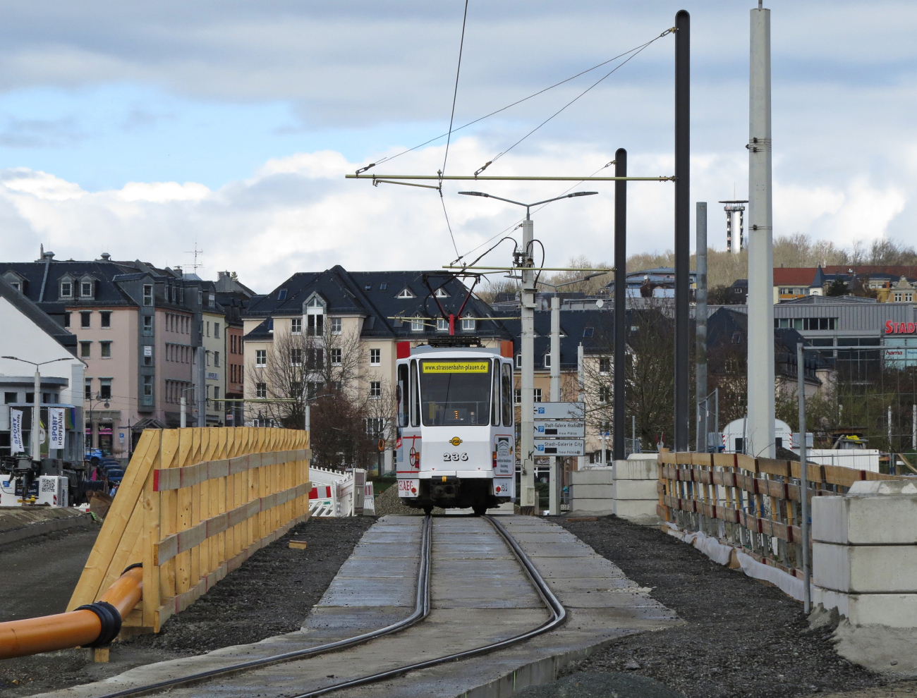 Плауэн, Tatra KT4DMC № 236; Плауэн — Трамвайные линии и инфраструктура