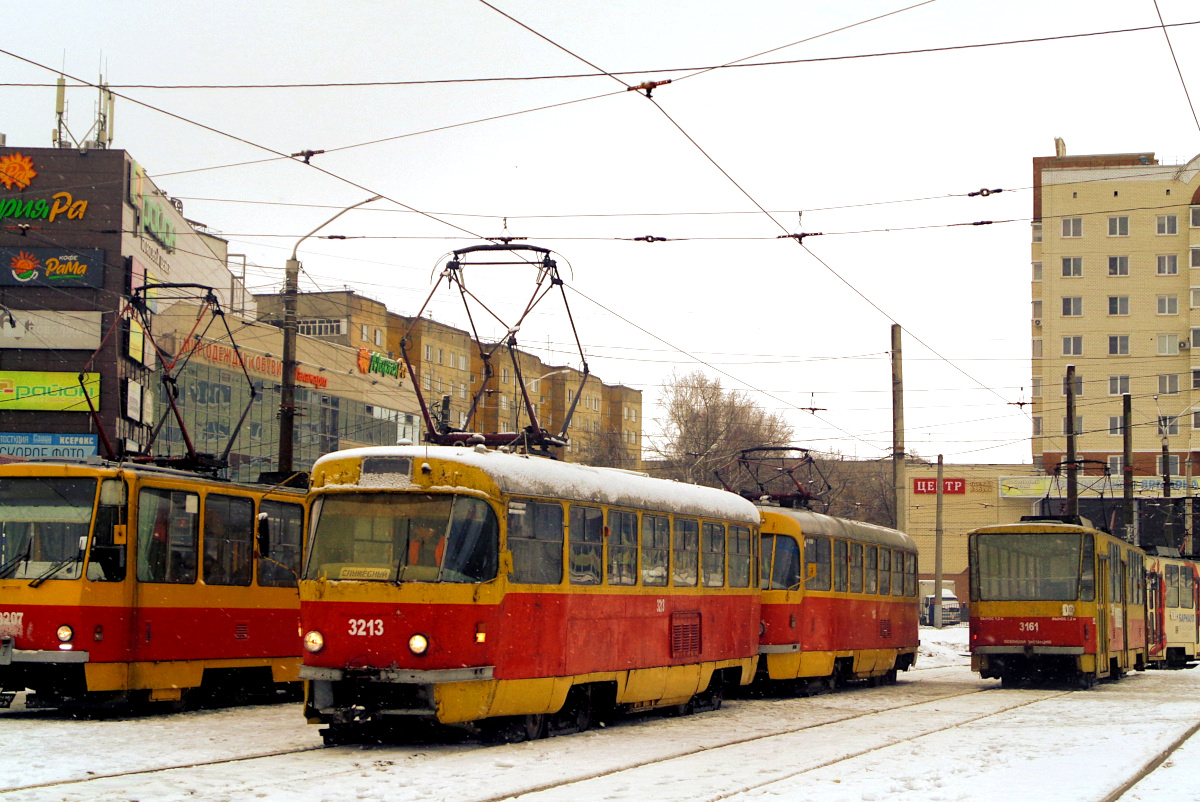Барнаул, Tatra T3SU (двухдверная) № 3213; Барнаул, Tatra T6B5SU № 3161